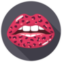 Pink Leopard Lips Sticker