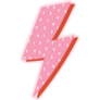 Pink Lightning Bolt Sticker