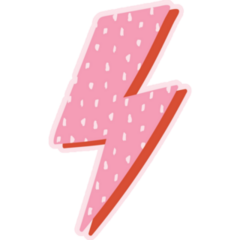 Pink Lightning Bolt Sticker