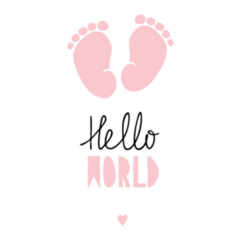 Pink Little Baby Feet Sticker