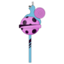 Pink Lollipop And Snail Sticker