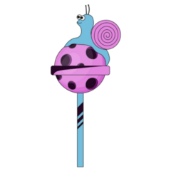 Pink Lollipop And Snail Sticker