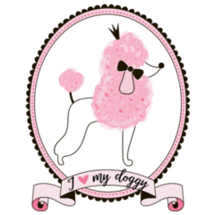 Pink Love Poodle Sticker