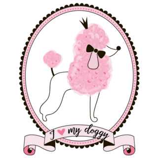 Pink Love Poodle Sticker