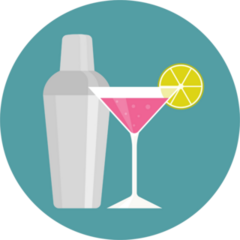 Pink Martini and Shaker Sticker