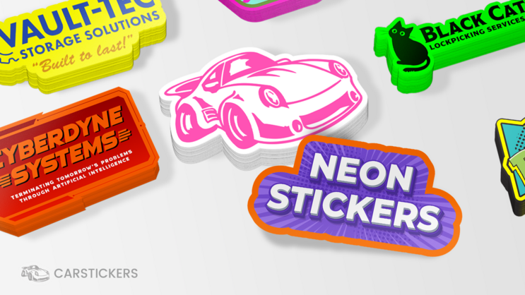 Pink Neon Sticker