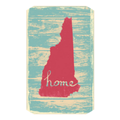Pink New Hampshire Nostalgic Rustic Sign Sticker