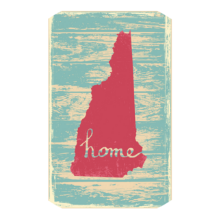 Pink New Hampshire Nostalgic Rustic Sign Sticker