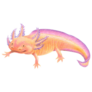 Pink-Orange Axolotl Sticker
