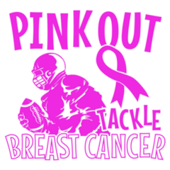 Pink Out Tackle Breast Cancer Football Sticker