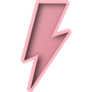 Pink Paper Lightning Bolt Sticker