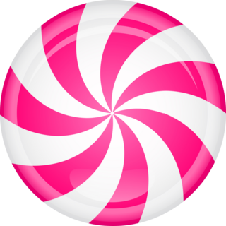 Pink Peppermint Candy Sticker