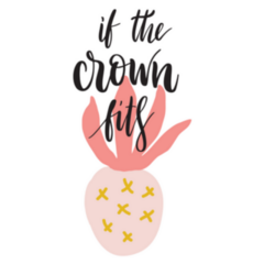 Pink Pineapple - If The Crown Fits Sticker