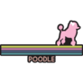 Pink Poodle Retro Sticker
