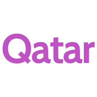 Pink Qatar Lettering Sticker