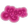 Pink Retro Leo Zodiac Lettering Sticker