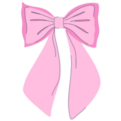 Pink Ribbon Bow Sticker