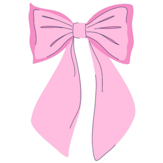 Pink Ribbon Bow Sticker
