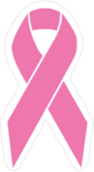 Pink Ribbon Icon Sticker
