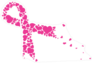 Pink Ribbon Made Of Hearts Sticker