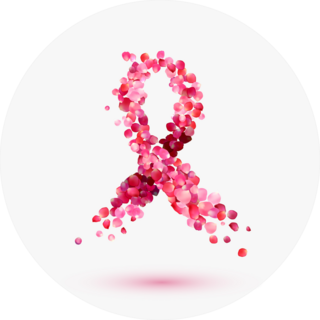 Pink Ribbon Of Rose Petals Sticker