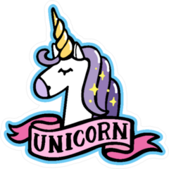 Pink Ribbon Unicorn Sticker