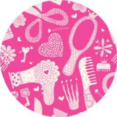 Pink Seamless Pattern Hair Accessories Sticker