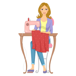 Pink Sewing Machine Sticker