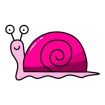 Pink Smile Snail Sticker