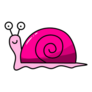 Pink Smile Snail Sticker