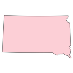 Pink South Dakota Map Sticker
