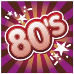 Pink Star Theme Of The 80s Sticker