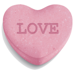 Pink Sugar Heart Candy Love Sticker