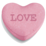 Pink Sugar Heart Candy Love Sticker