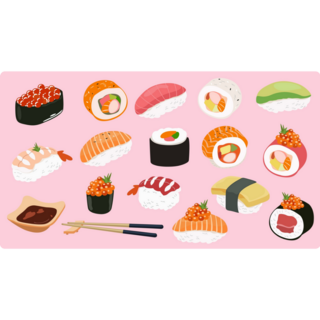 Pink Sushi Sticker Sheet