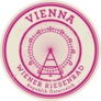 Pink Vienna, Austria Grunge Rubber Stamp Sticker