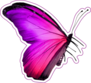 Pink Violet Butterfly Sticker