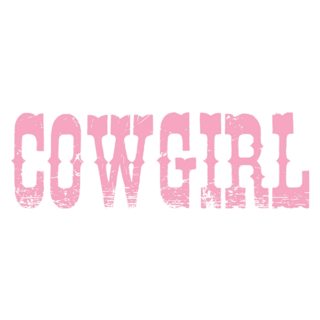 Pink Wild West Cowgirl Lettering Sticker
