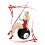 Pinup Retro Billiard Sticker