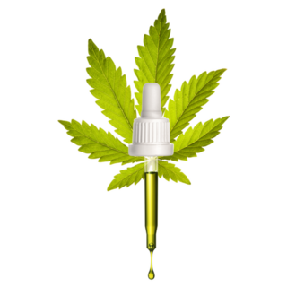 Pipette With A Droplet Hemp Oil Cbd Sticker