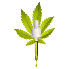 Pipette With A Droplet Hemp Oil Cbd Sticker