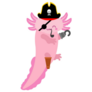 Pirate Axolotl Sticker