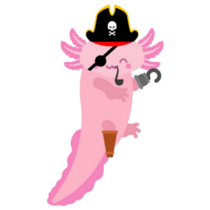 Pirate Axolotl Sticker