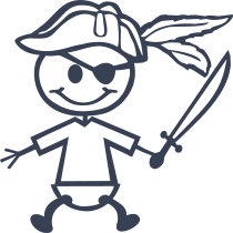 Pirate Baby Boy Family Sticker