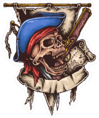 Pirate Banner Sticker