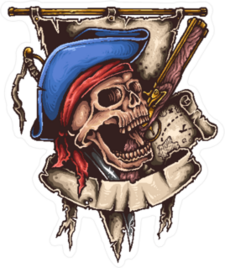 Pirate Banner Sticker