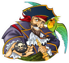 Pirate Character Sticker