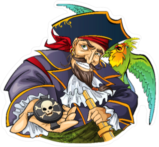 Pirate Character Sticker