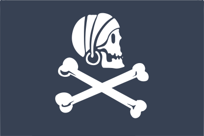 Pirate Flag With Bandanna Sticker