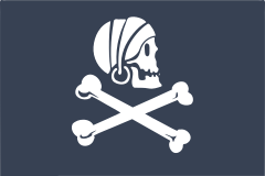 Pirate Flag With Bandanna Sticker